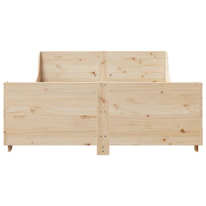 sengeramme uden madras 150x200 cm massivt fyrretræ