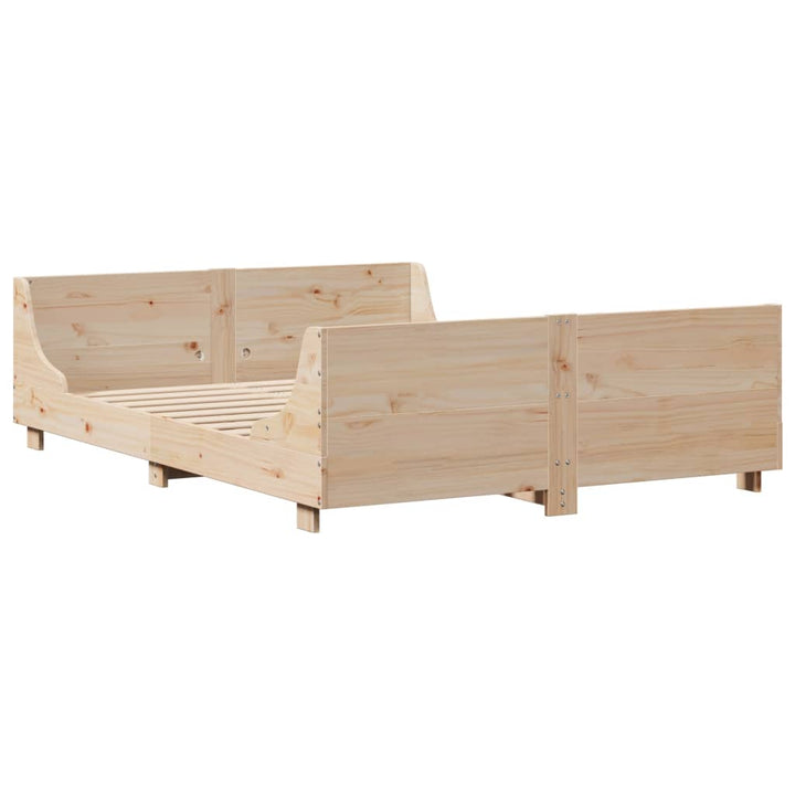 sengeramme uden madras 150x200 cm massivt fyrretræ