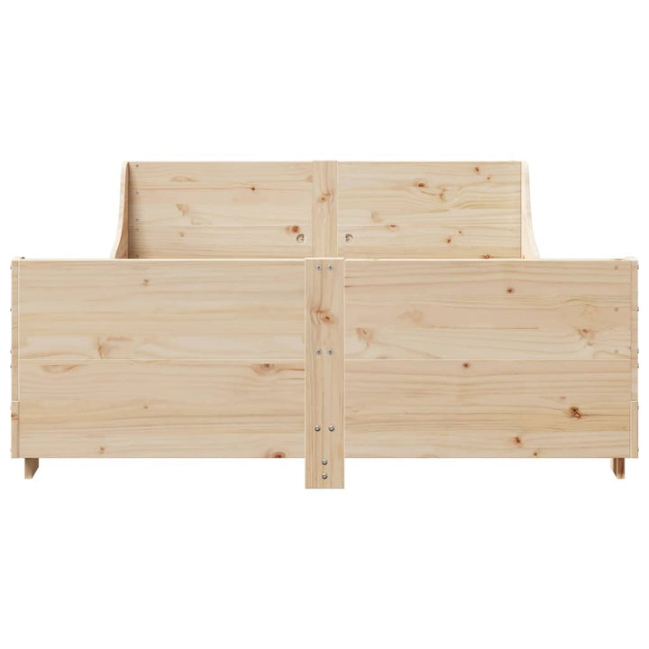 sengeramme uden madras 140x200 cm massivt fyrretræ