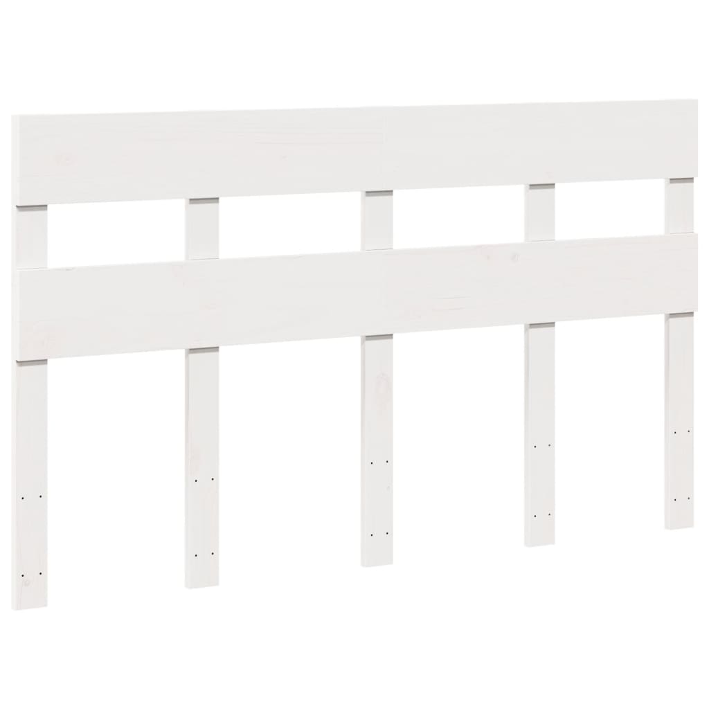 sengeramme uden madras 120x200 cm massivt fyrretræ hvid