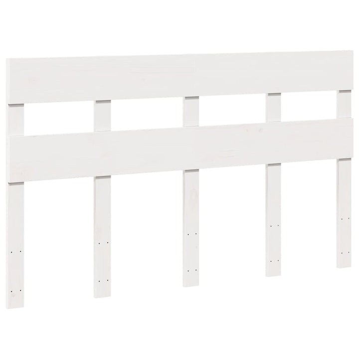 sengeramme uden madras 120x200 cm massivt fyrretræ hvid