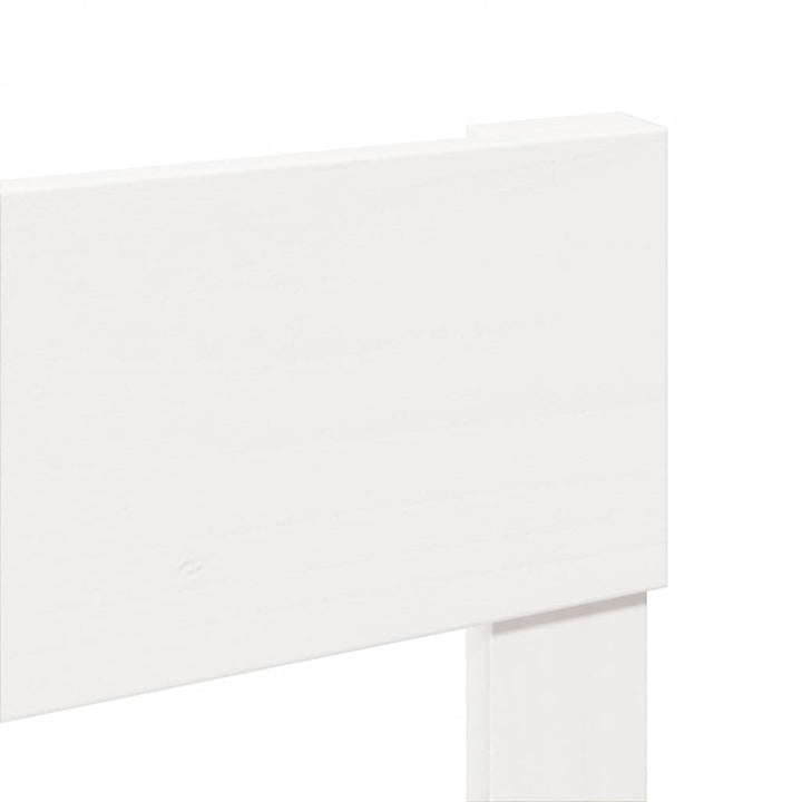sengeramme uden madras 120x200 cm massivt fyrretræ hvid