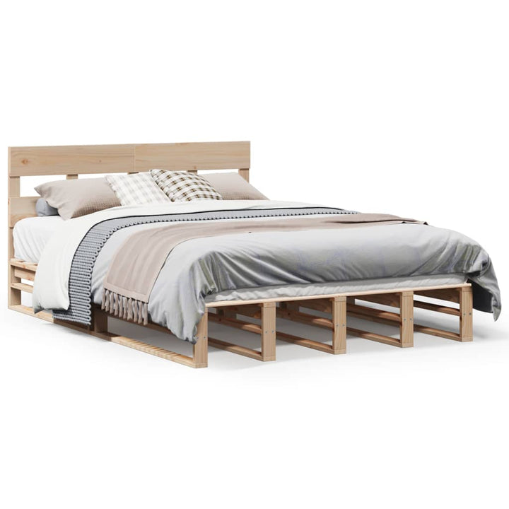 sengeramme uden madras 140x200 cm massivt fyrretræ