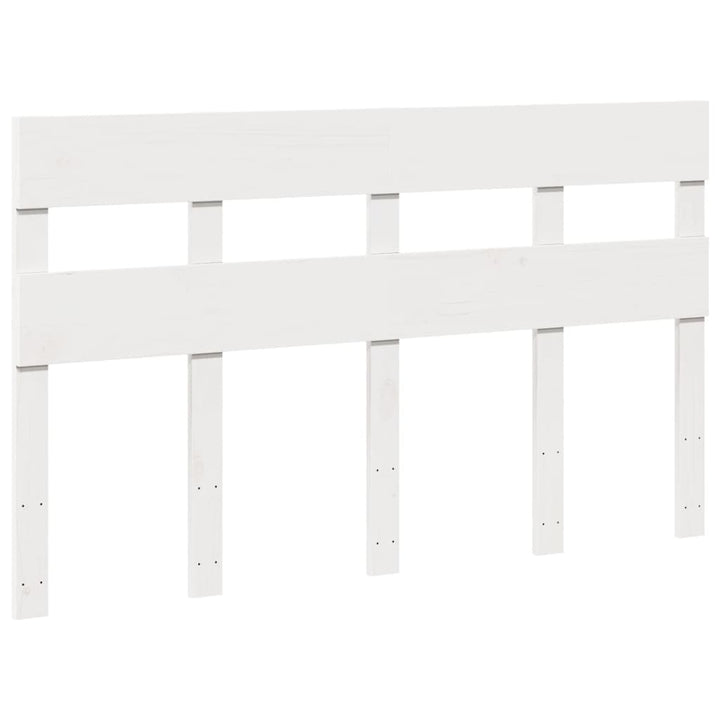 sengeramme uden madras 150x200 cm massivt fyrretræ hvid