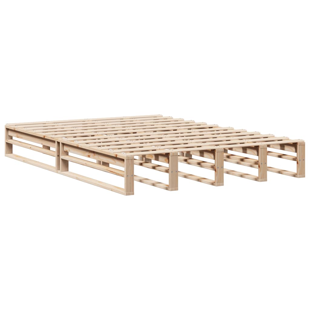 sengeramme uden madras 160x200 cm massivt fyrretræ