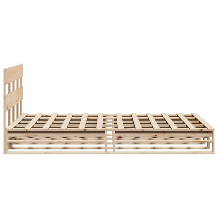 sengeramme uden madras 160x200 cm massivt fyrretræ
