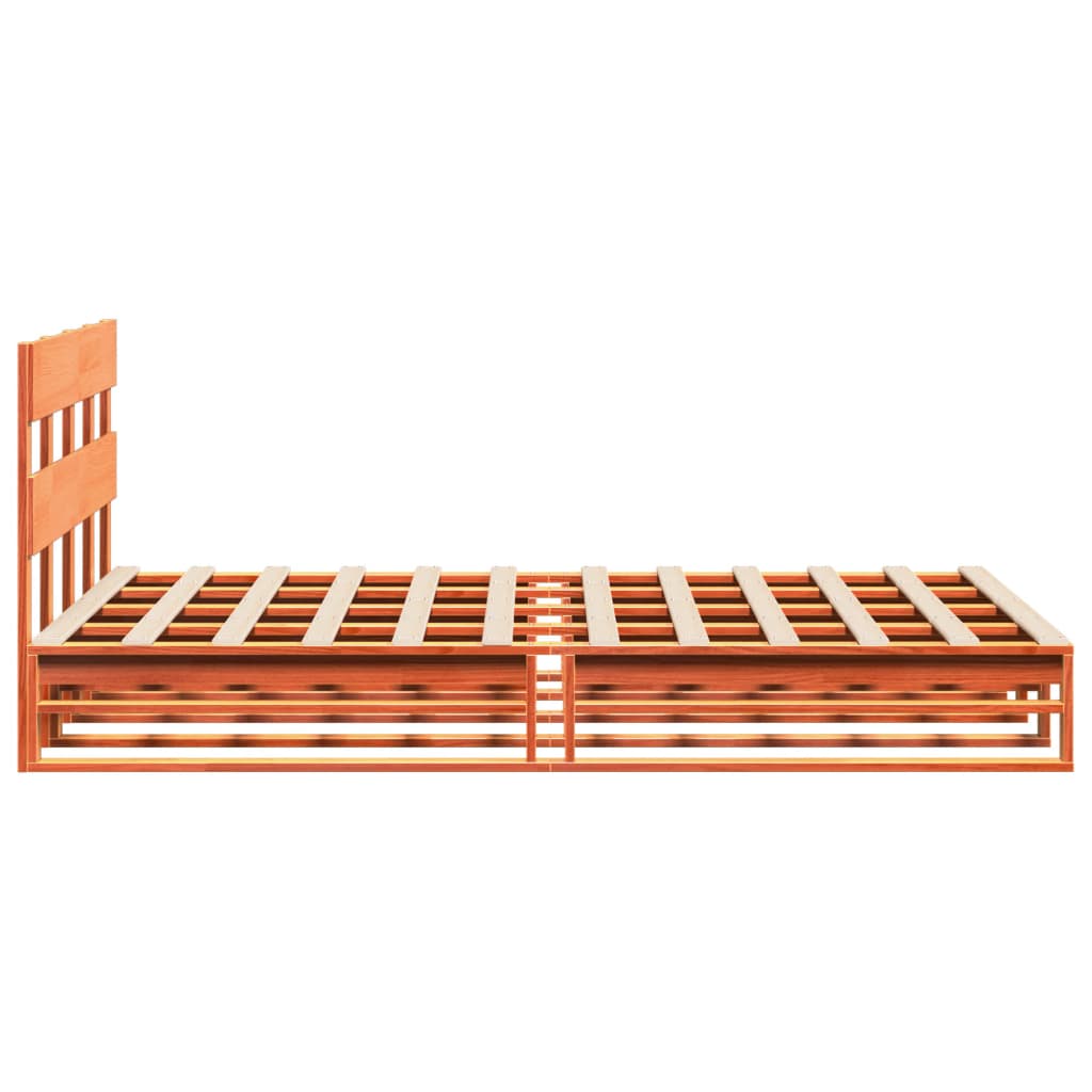 sengeramme uden madras 160x200 cm massivt fyrretræ gyldenbrun