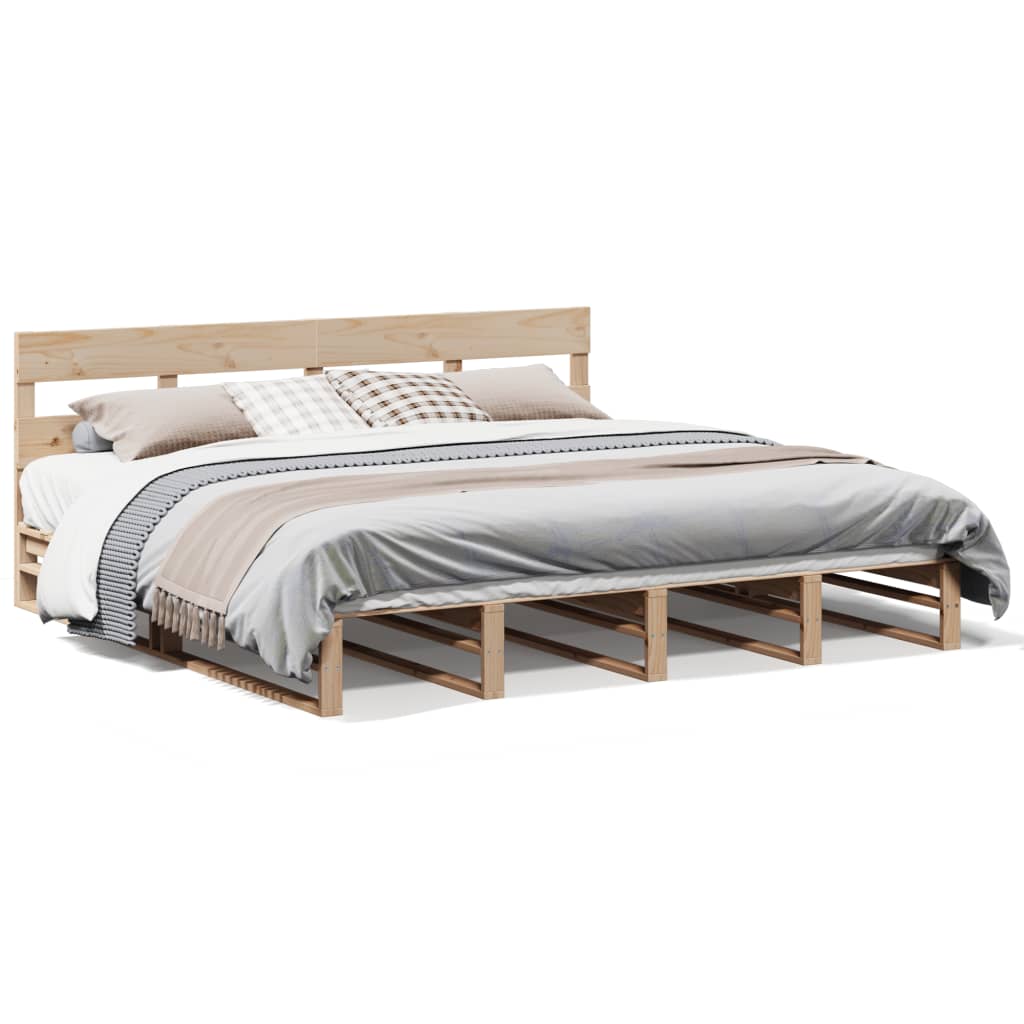 sengeramme uden madras 180x200 cm massivt fyrretræ