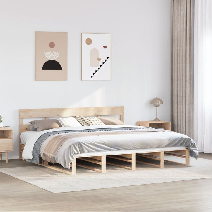 sengeramme uden madras 180x200 cm massivt fyrretræ