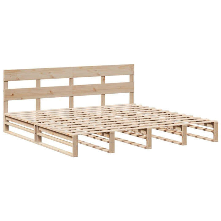 sengeramme uden madras 200x200 cm massivt fyrretræ