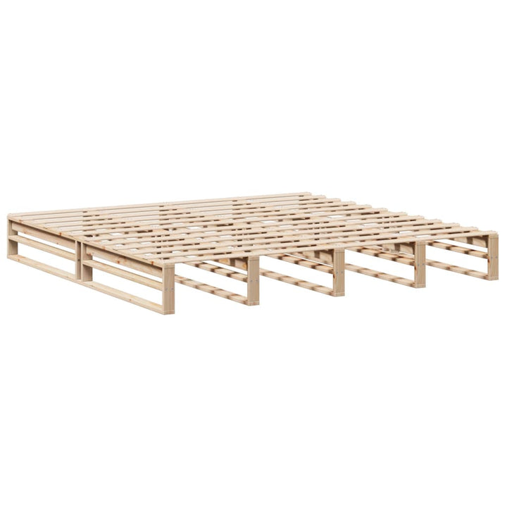 sengeramme uden madras 200x200 cm massivt fyrretræ