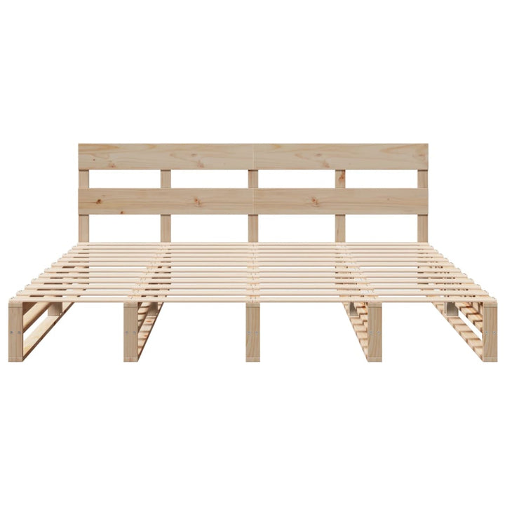 sengeramme uden madras 200x200 cm massivt fyrretræ