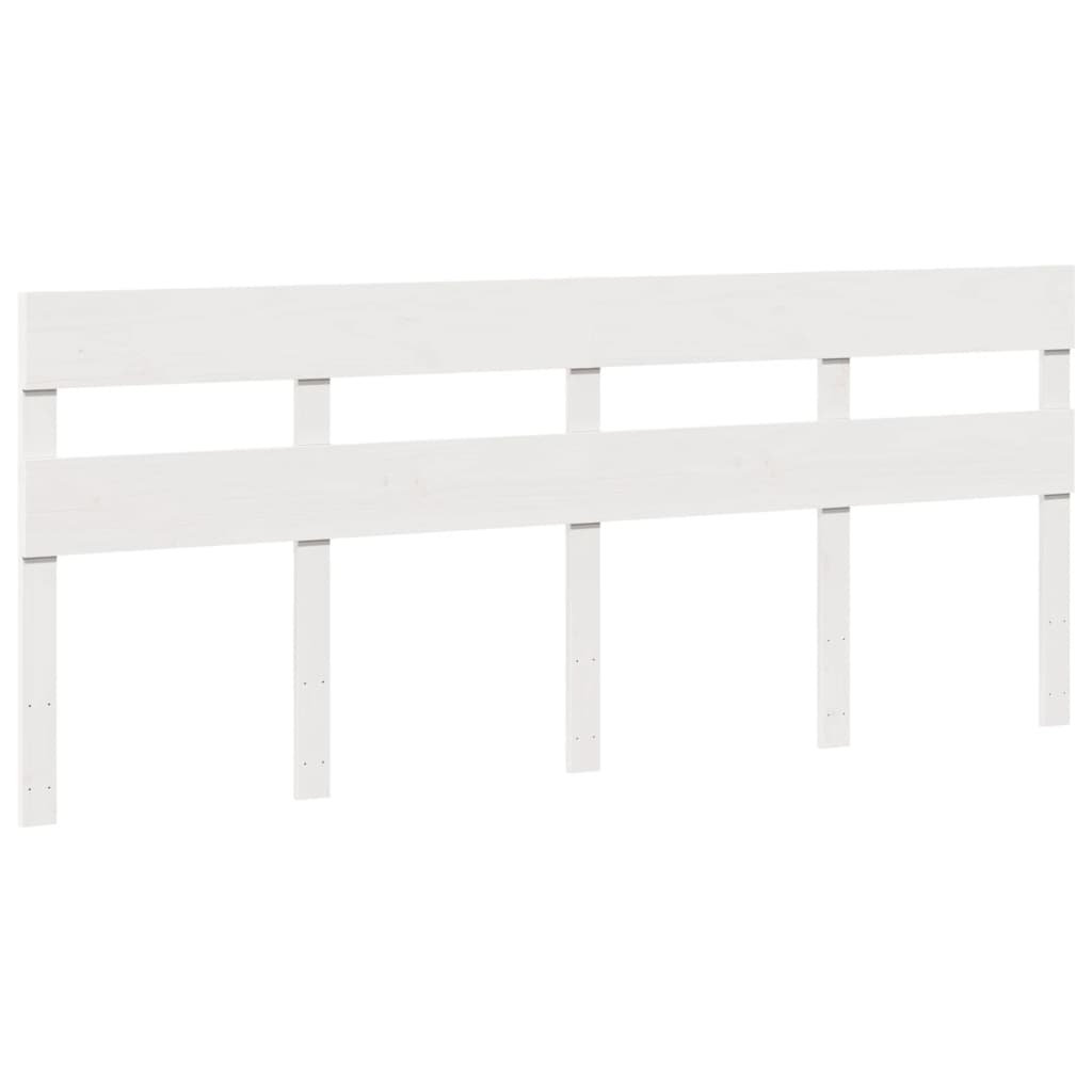 sengeramme uden madras 200x200 cm massivt fyrretræ hvid