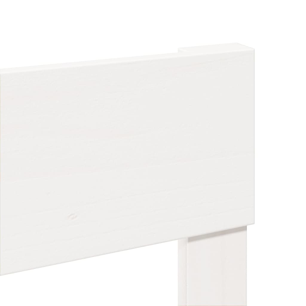 sengeramme uden madras 200x200 cm massivt fyrretræ hvid