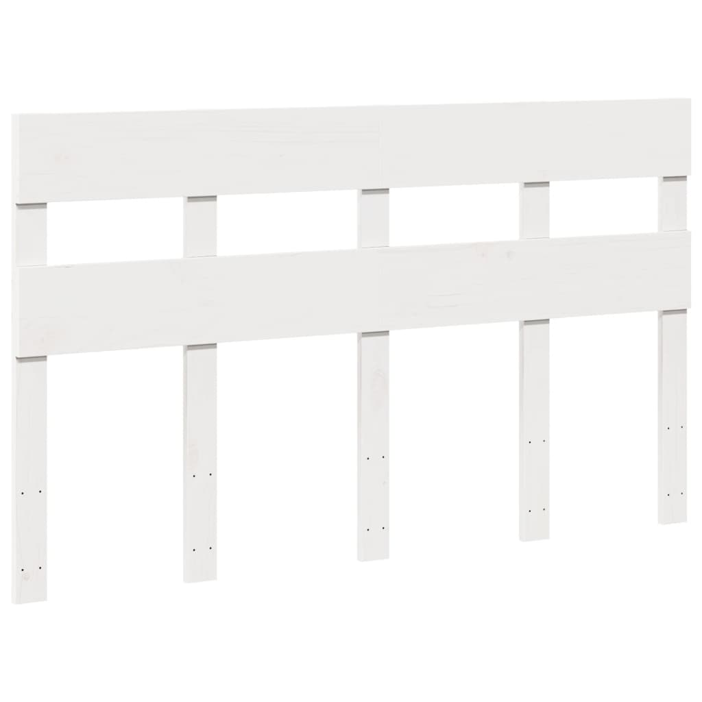 sengeramme uden madras 120x190 cm massivt fyrretræ hvid