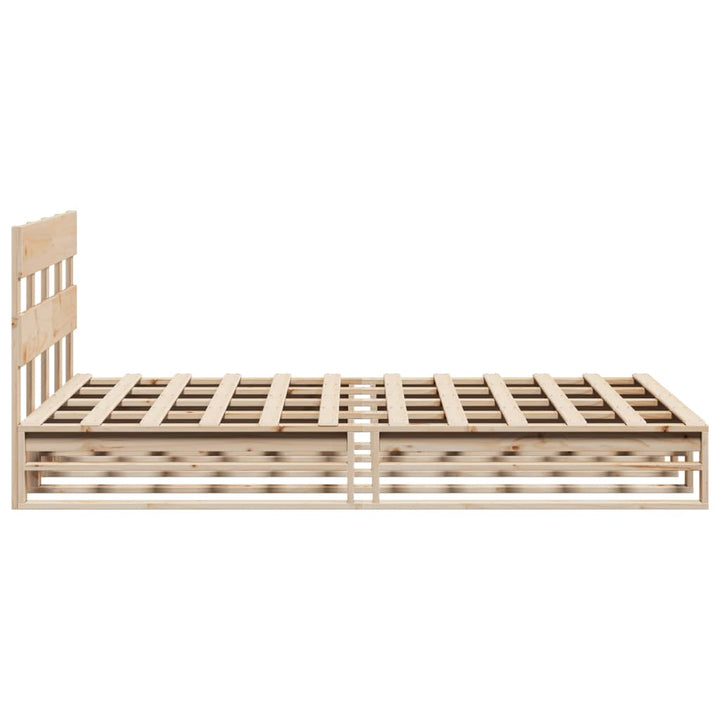 sengeramme uden madras 140x190 cm massivt fyrretræ