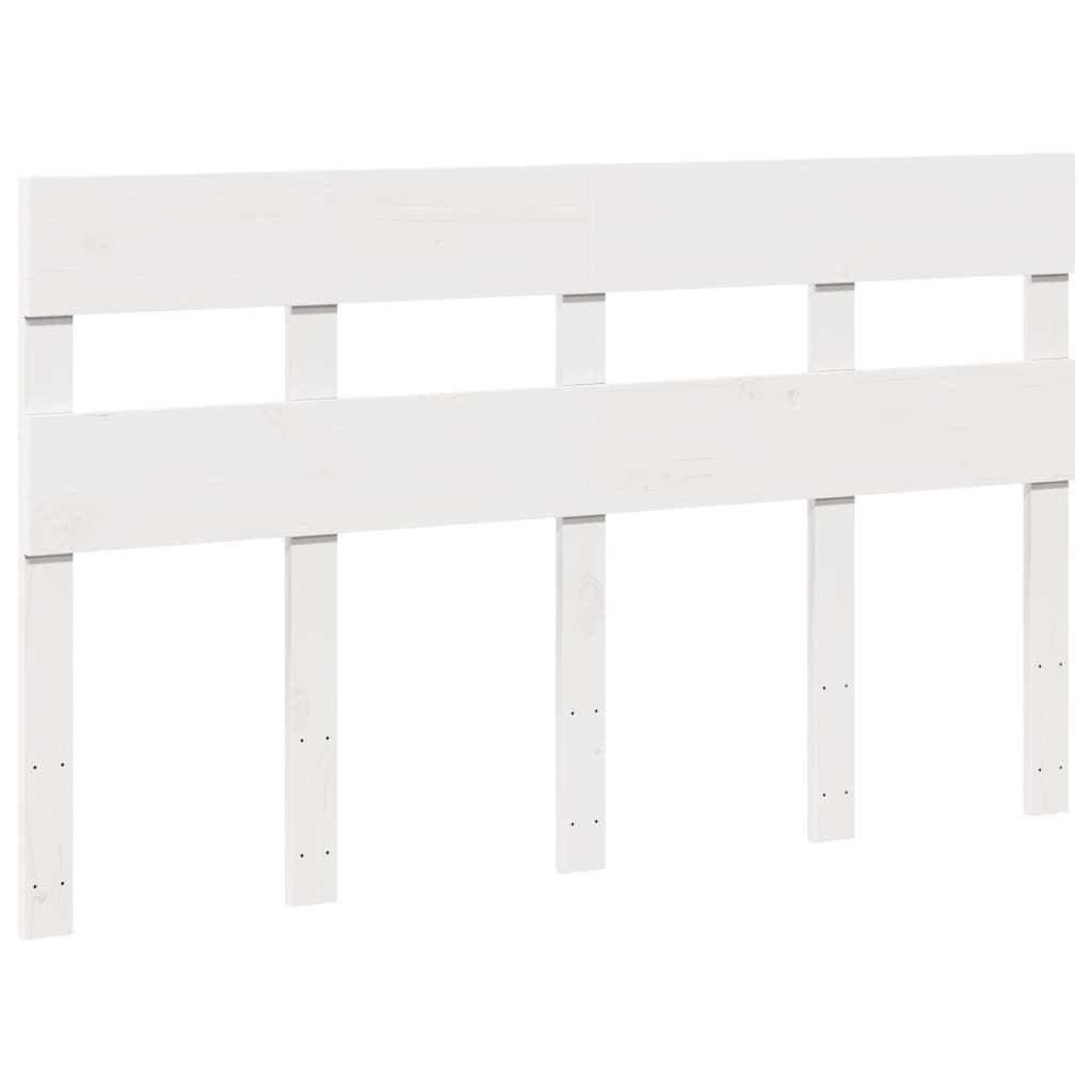 sengeramme uden madras 140x190 cm massivt fyrretræ hvid