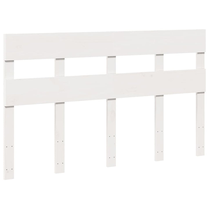 sengeramme uden madras 140x190 cm massivt fyrretræ hvid