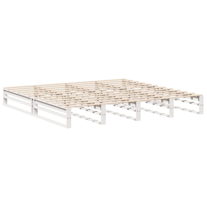 sengeramme uden madras 180x200 cm massivt fyrretræ hvid