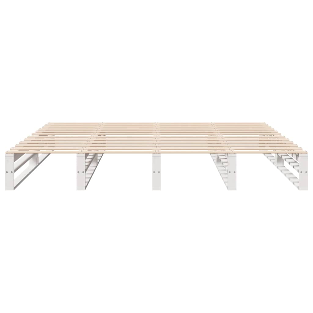 sengeramme uden madras 180x200 cm massivt fyrretræ hvid