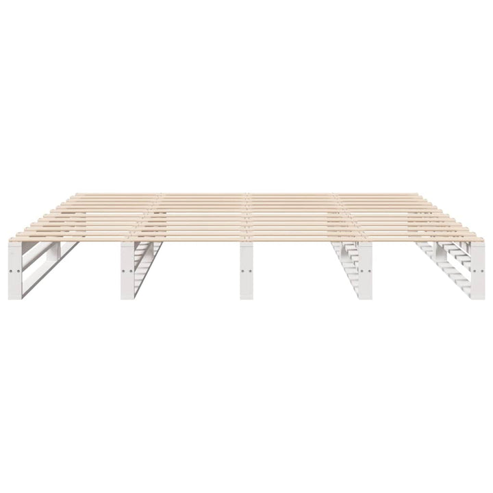 sengeramme uden madras 180x200 cm massivt fyrretræ hvid