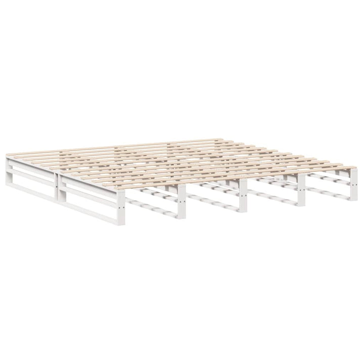 sengeramme uden madras 180x200 cm massivt fyrretræ hvid