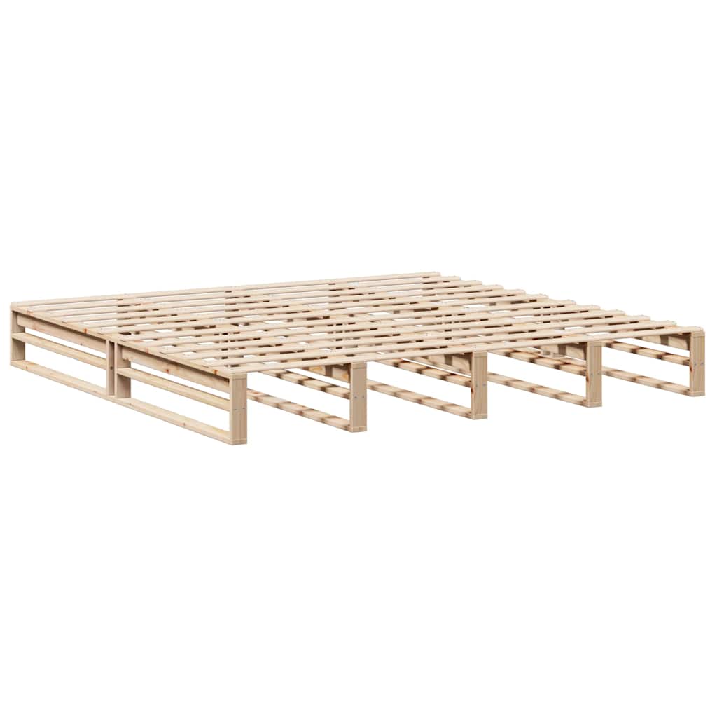 sengeramme uden madras 200x200 cm massivt fyrretræ