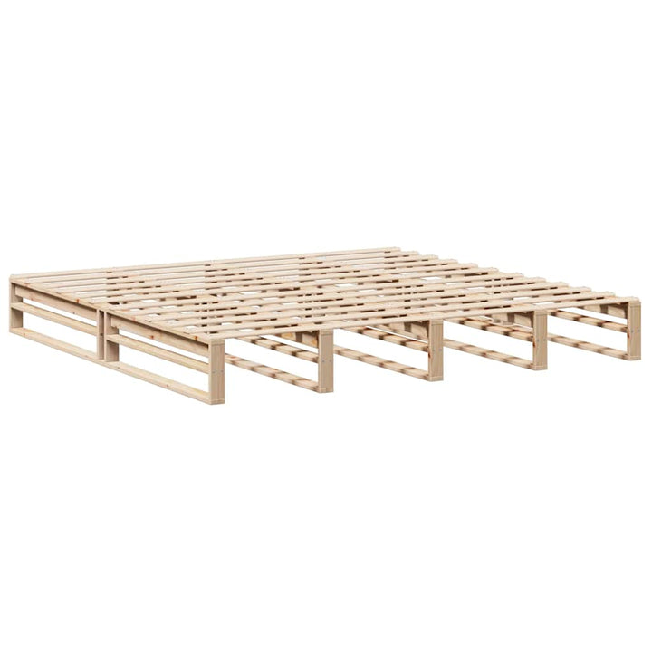 sengeramme uden madras 200x200 cm massivt fyrretræ