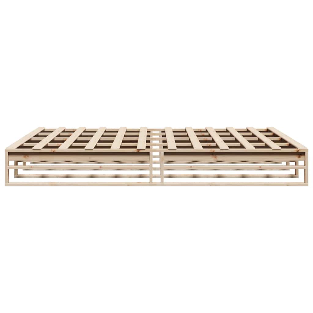 sengeramme uden madras 200x200 cm massivt fyrretræ