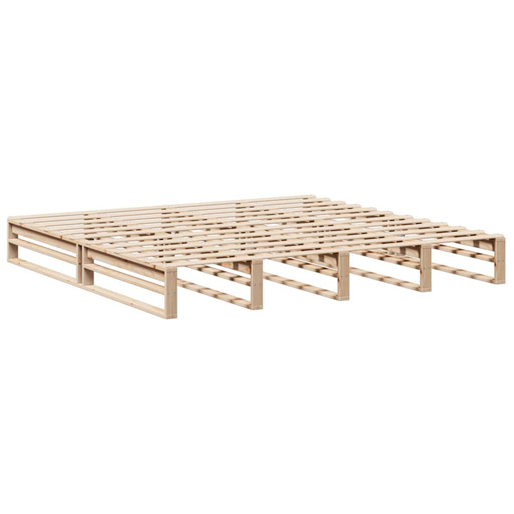 sengeramme uden madras 200x200 cm massivt fyrretræ