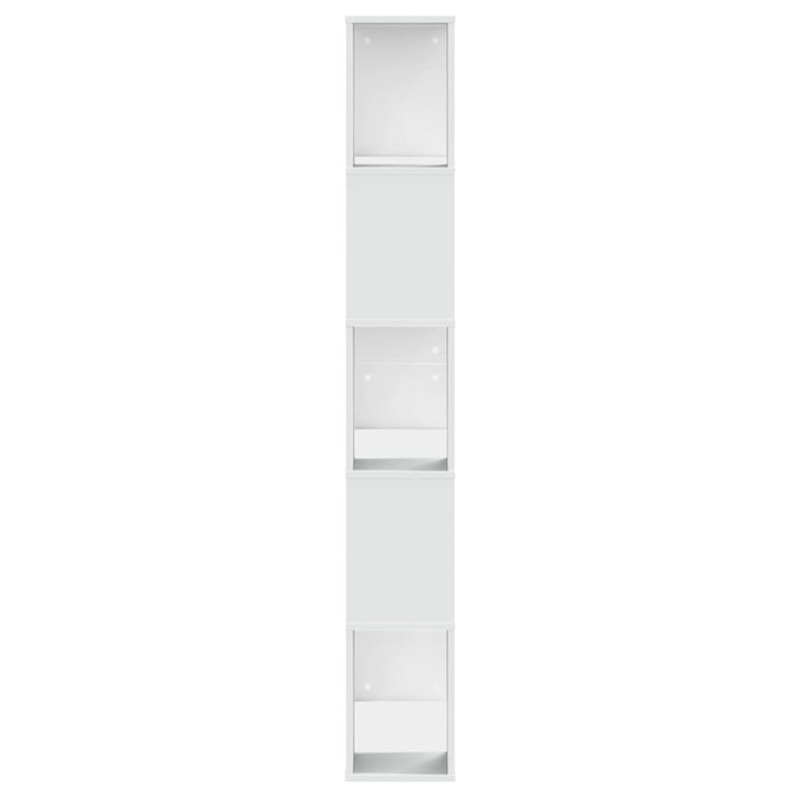 bogreol 80,5x23,5x162,5 cm 5 hylder konstrueret træ sort