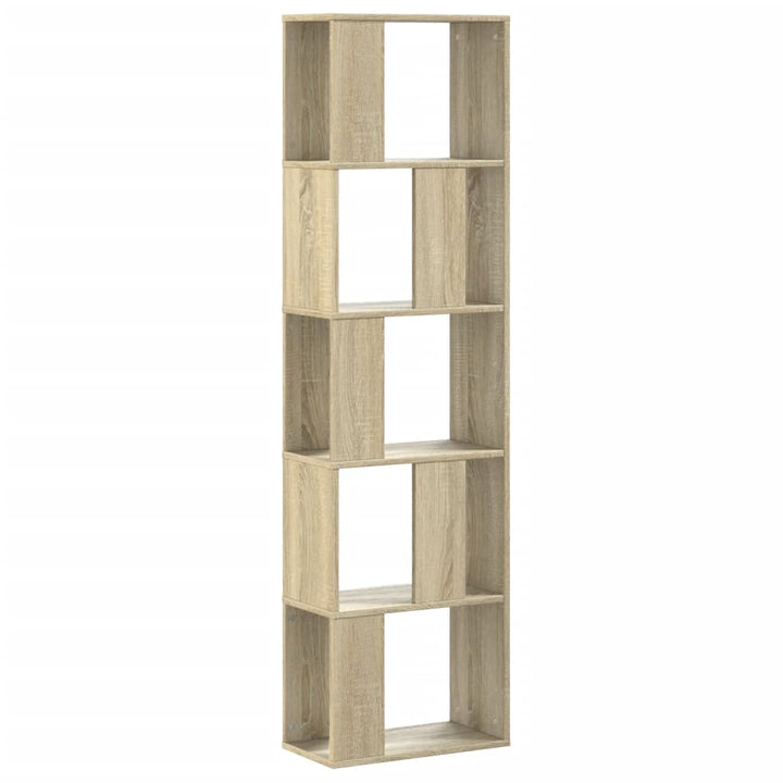 bogreol 45x23,5x162,5 cm 5 hylder konstrueret træ sonoma-eg