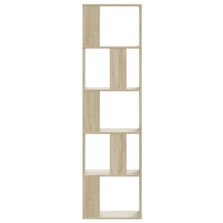 bogreol 45x23,5x162,5 cm 5 hylder konstrueret træ sonoma-eg