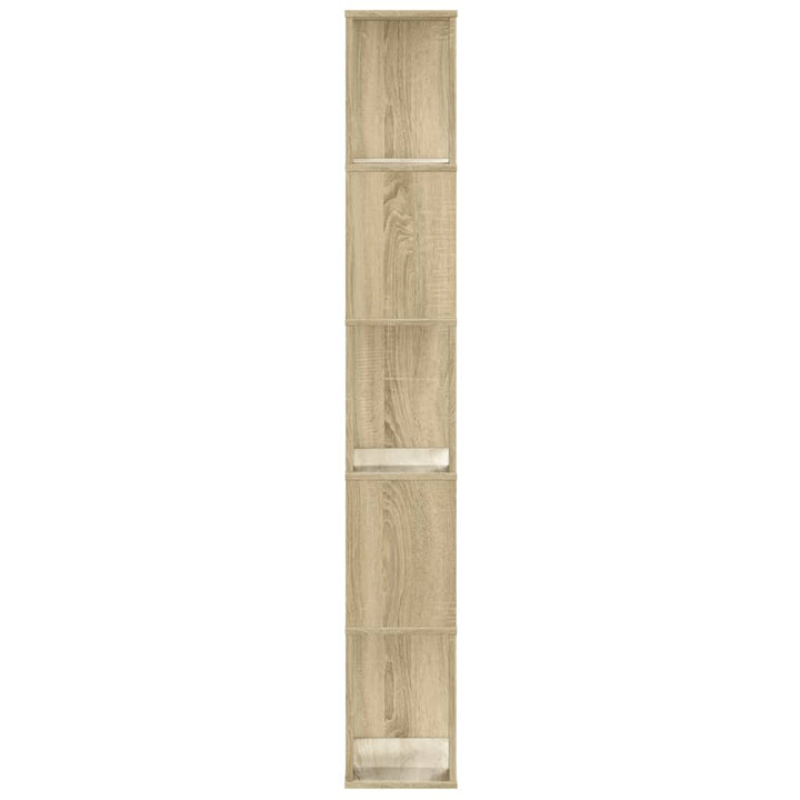 bogreol 45x23,5x162,5 cm 5 hylder konstrueret træ sonoma-eg