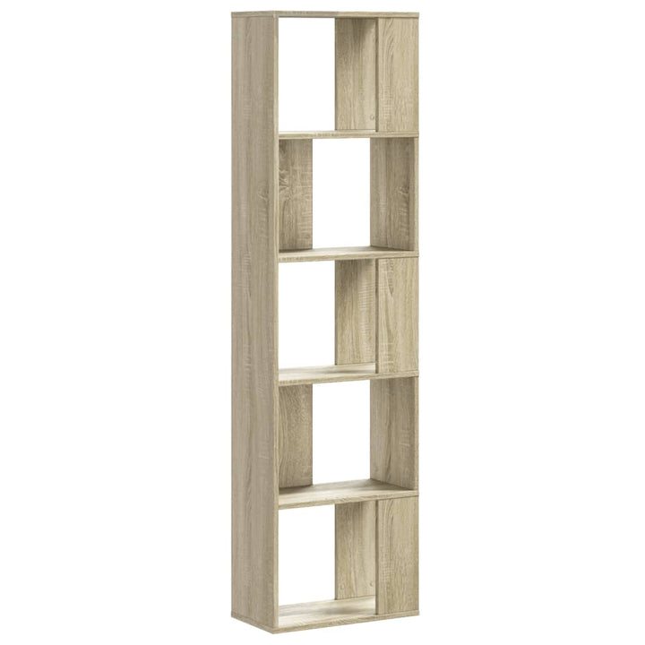 bogreol 45x23,5x162,5 cm 5 hylder konstrueret træ sonoma-eg