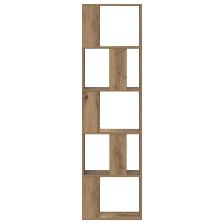 bogreol 45x23,5x162,5 cm 5 hylder konstrueret træ eg