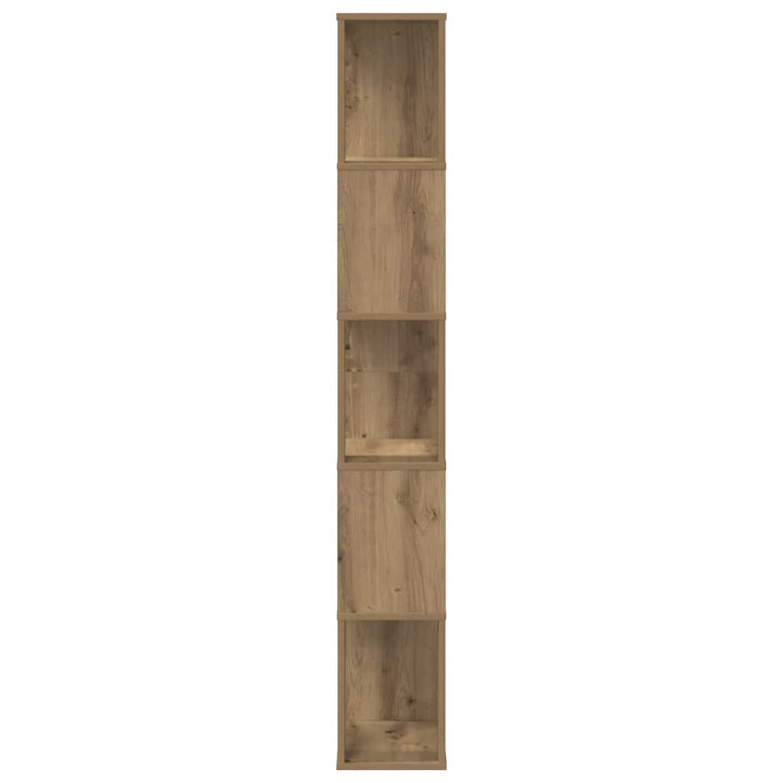 bogreol 45x23,5x162,5 cm 5 hylder konstrueret træ eg