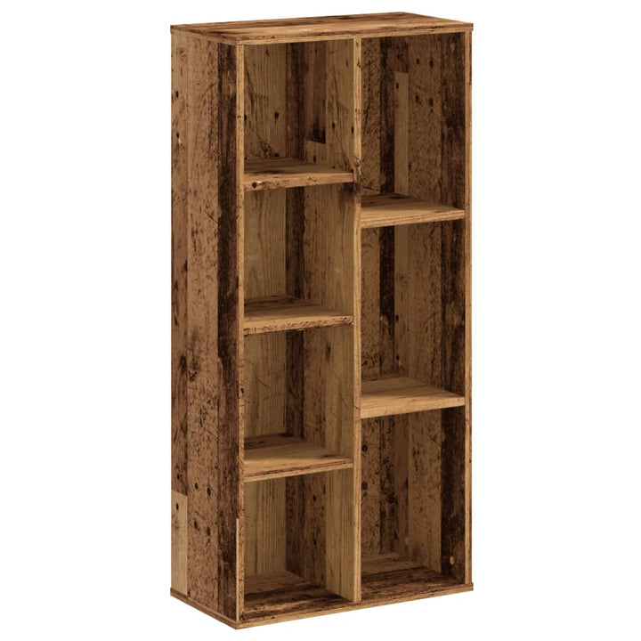 bogreol 50x25x105 cm konstrueret træ antikt træ