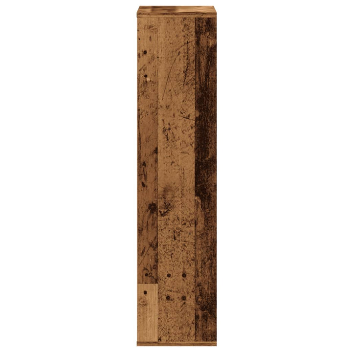 bogreol 50x25x105 cm konstrueret træ antikt træ
