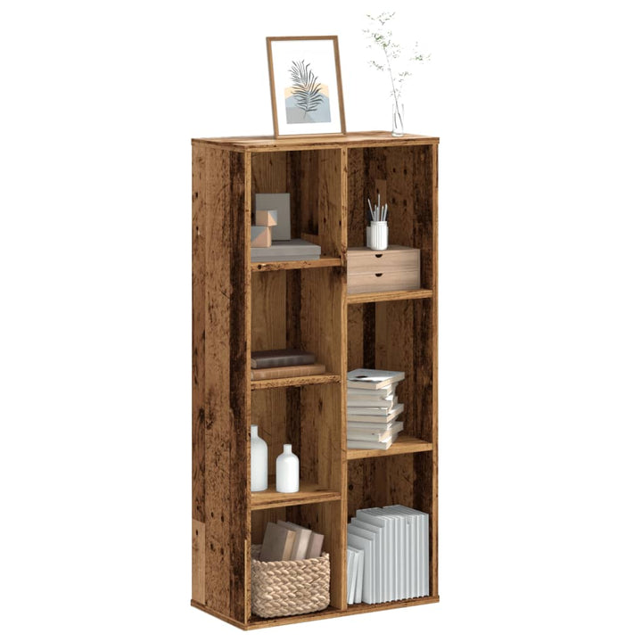 bogreol 50x25x105 cm konstrueret træ antikt træ