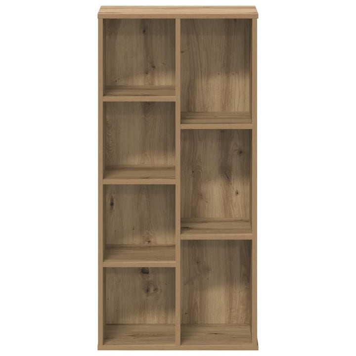 bogreol 50x25x105 cm konstrueret træ egetræsfarve