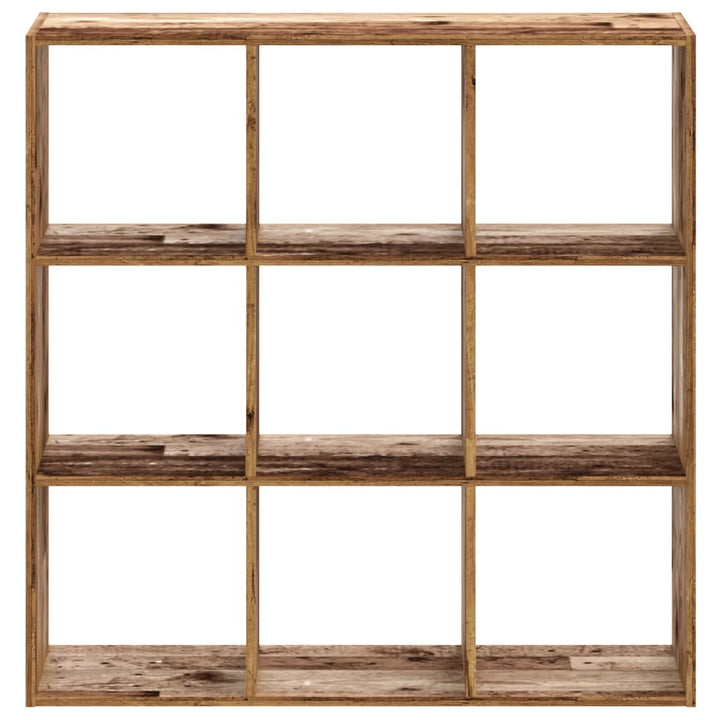 bogreol 102x32x102 cm konstrueret træ antikt træ