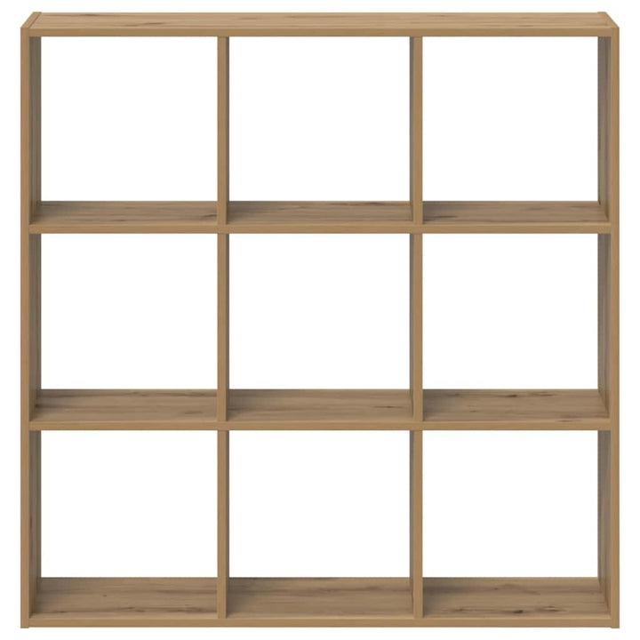 bogreol 102x32x102 cm konstrueret træ egetræsfarve