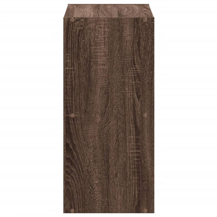 skab 68,5x32x68,5 cm konstrueret træ brun egetræsfarve
