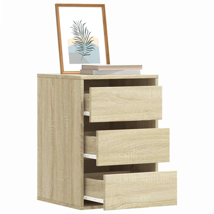 kommode til hjørne 40x41x58 cm konstrueret træ sonoma-eg