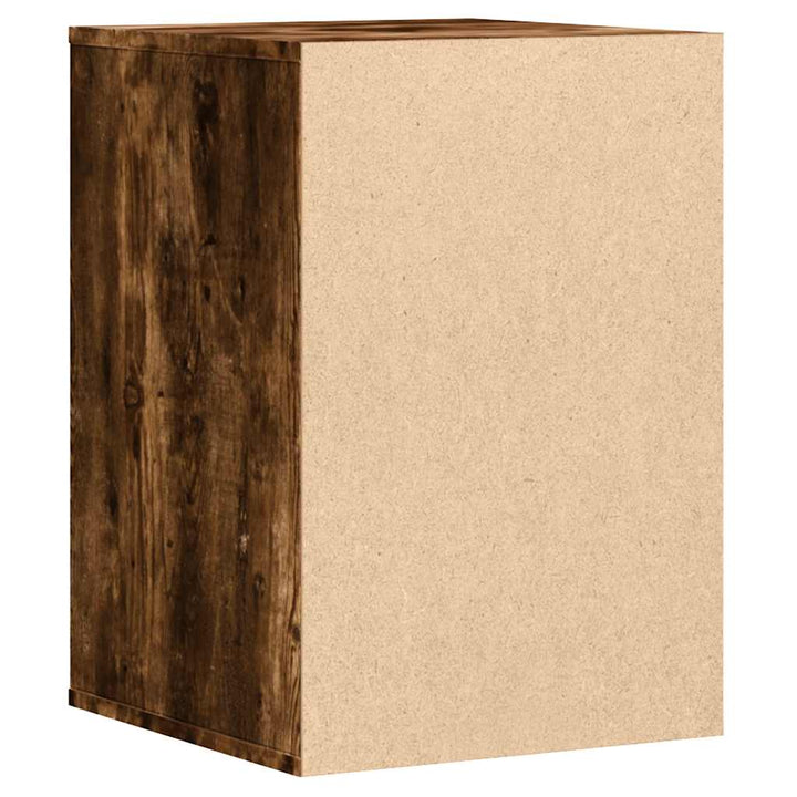 kommode til hjørne 40x41x58 cm konstrueret træ røget egetræ