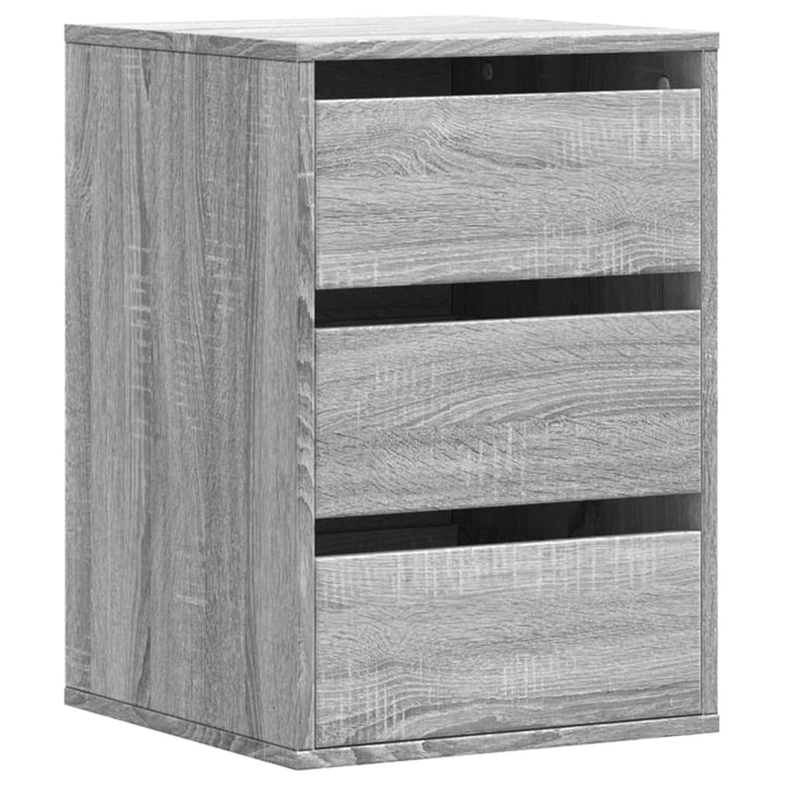 kommode til hjørne 40x41x58 cm konstrueret træ grå sonoma-eg