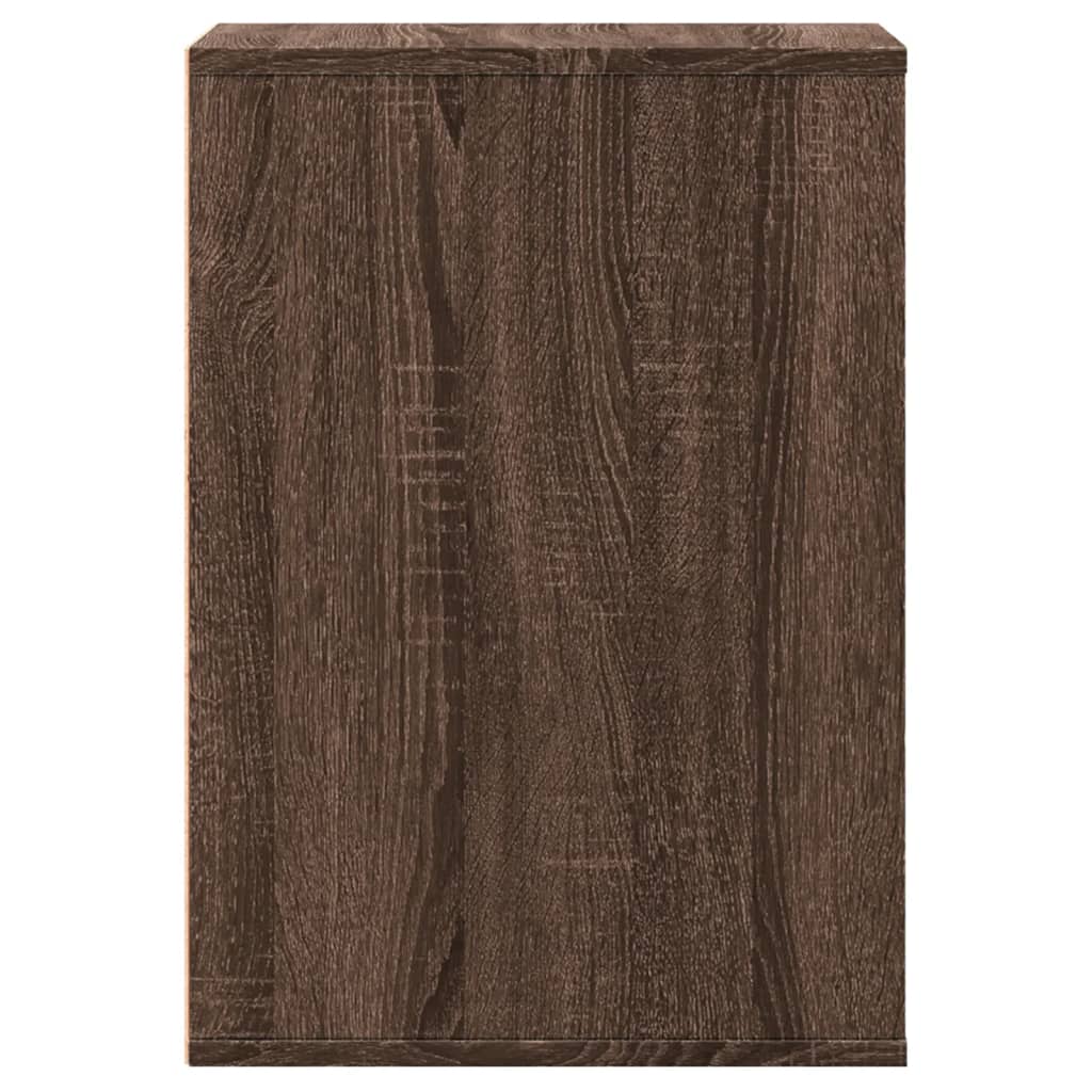 kommode til hjørne 40x41x58cm konstrueret træ brun egetræsfarve