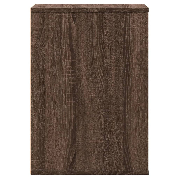 kommode til hjørne 40x41x58cm konstrueret træ brun egetræsfarve