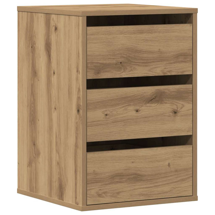 kommode til hjørne 40x41x58 cm konstrueret træ egetræsfarve